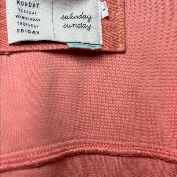 Saturday Sunday Womens Sweatshirt Jacket Orange Peach Long Sleeve Stretch M - Picture 4 of 7